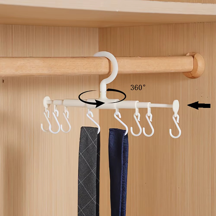 RacHome Organizer mit 8 Haken für Hüte, Mäntel und Accessoires in Weiß - Bild 2