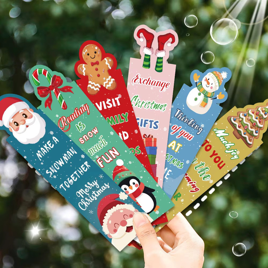 30 Stück Cartoon Weihnachten Lesezeichen aus Papier in Multicolour für Studenten und kreative Geschenke - Bild 1