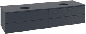 V&B Waschtischunterschrank Antao mit Frontstruktur in Blau, B/T: 160 x 50 cm - Bild 1