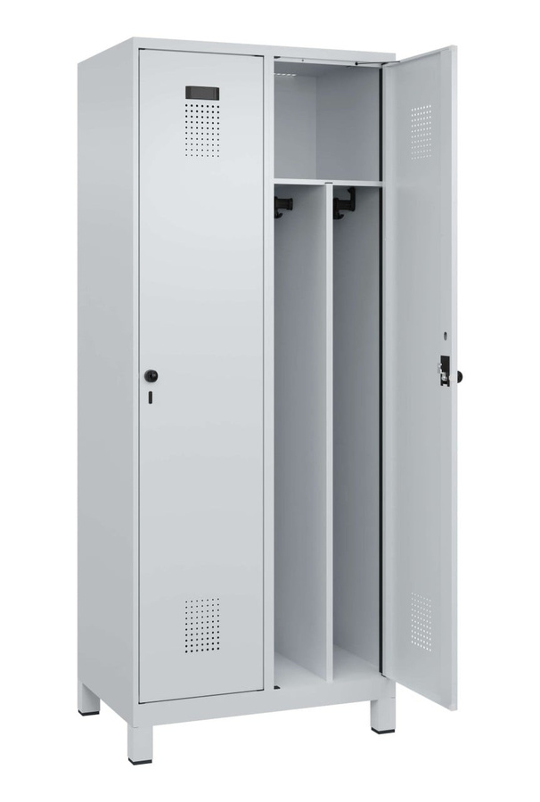 BIGBOXX Spind Comfort mit Füßen in Weiß, Metall, modern und matt - Bild 1