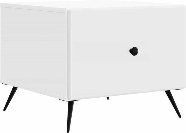 vidaXL Couchtisch mit Schubladen in Weiß aus Holzwerkstoff im Vintage-Design B/T/H: 49 x 50 x 40 cm - Bild 1