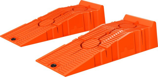 DURHAND Set 2 Autoladerampen aus Kunststoff in Orange mit einer maximalen Tragkraft von 5 Tonnen, B/T/H: 91 x 30 x 21 cm - Bild 1
