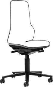 Bimos Arbeitsstuhl Neon Basisstuhl mit Rollen und Flexband in Grau mit Sitztiefenverstellung, Sitzhöhe: 45,0 - 62,0 cm - Bild 1