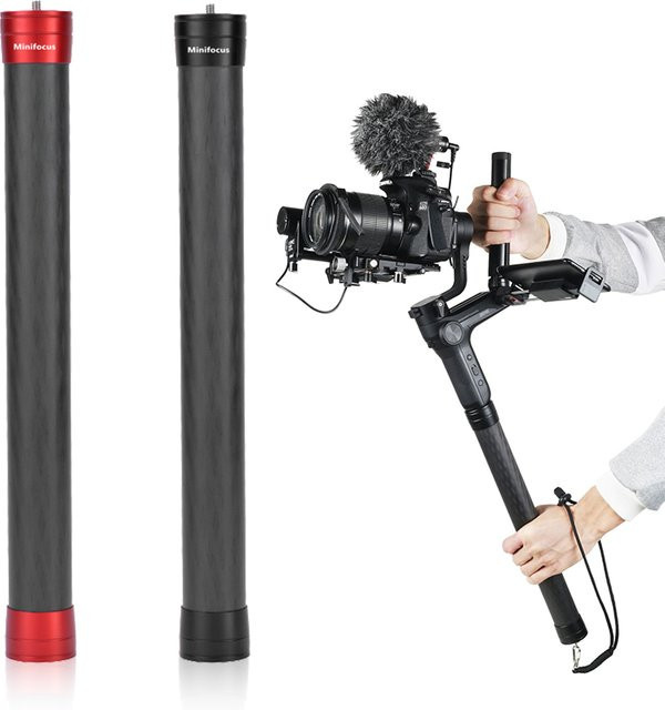 MINIFOCUS Gimbal Carbon Fiber Extension Stick für DJI RS 4 3 2 Ronin S SC S2 Moza Zhiyun Weebill Crane 2 in Schwarz - Bild 1