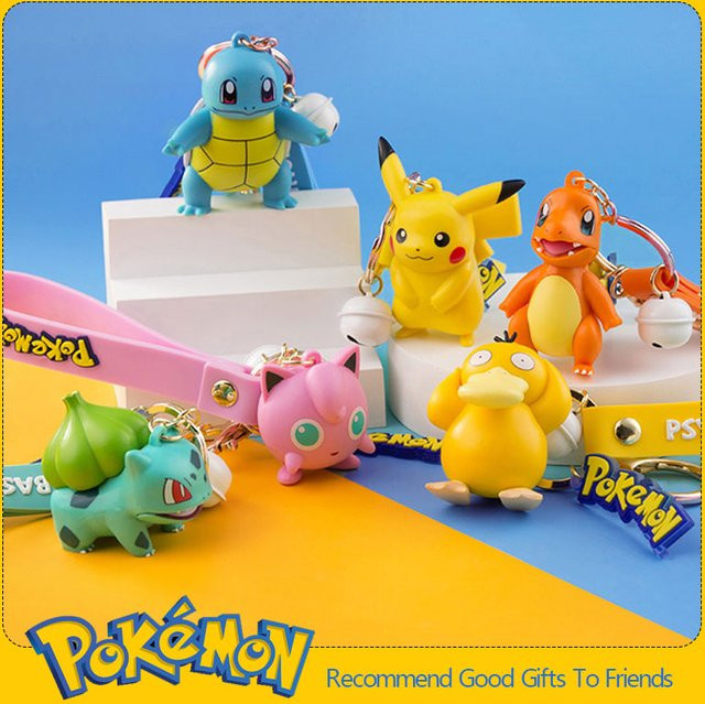 Pokémon Schlüsselanhänger Pikachu Bulbasaur Squirtle Jigglypuff, Zubehör - Bild 1