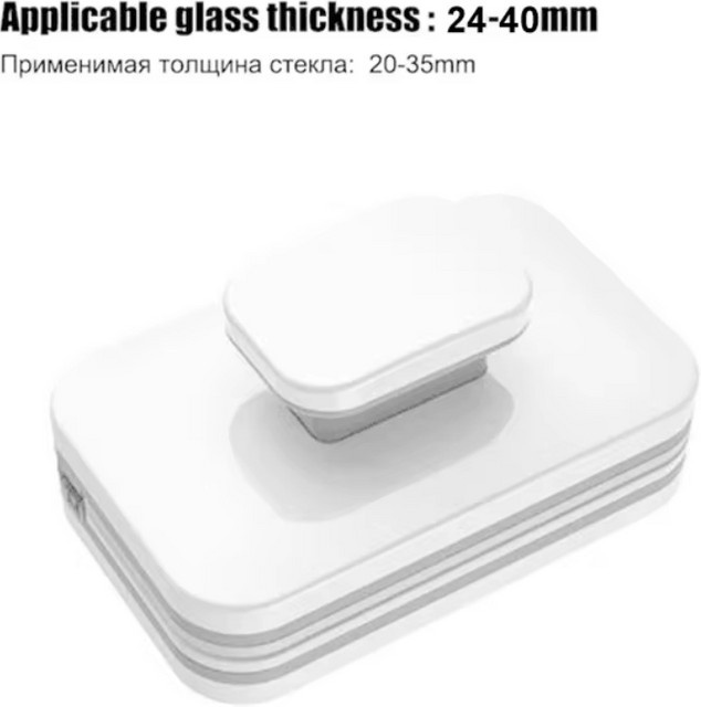 Donirt Magnetischer Fensterreiniger doppelseitig in Weiß mit Squeegee für die Glasreinigung - Bild 1