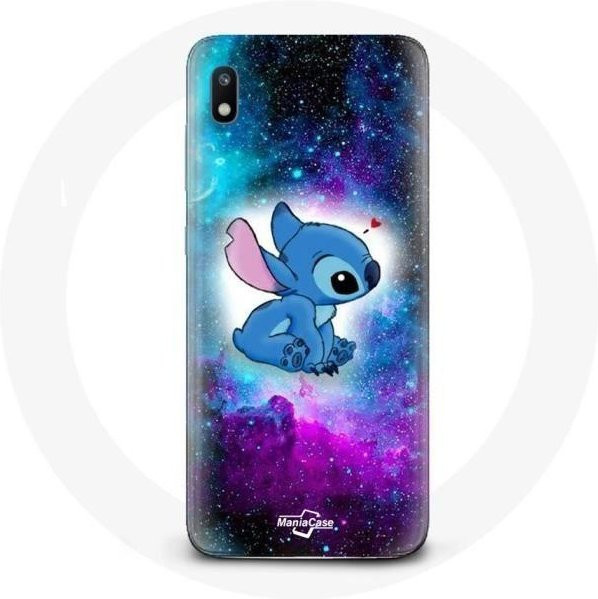 Maniacase Handyhülle für Samsung Galaxy A10 mit Stitch Ohana Zitat Design in Bunt - Bild 1