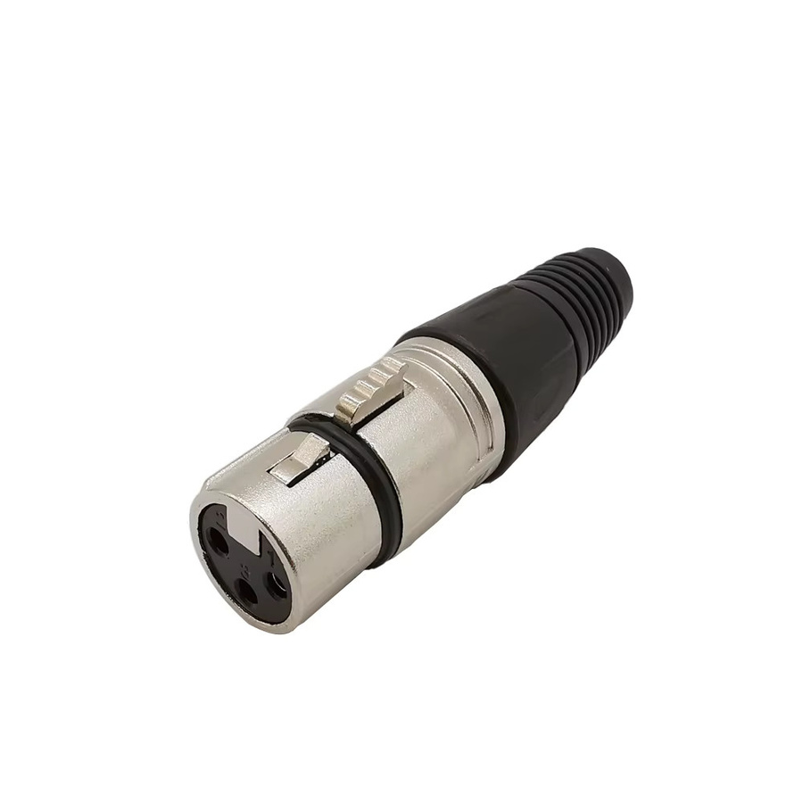 3 Pin XLR Audio Stecker Set Weiblich Silber mit 3,5 mm Klinkenadapter - Bild 2