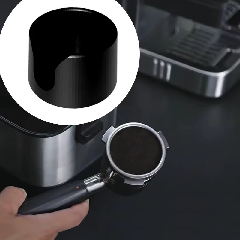 JUSTINLAU Kaffeepressen-Grundhalterung aus Edelstahl in Schwarz mit rutschfester Basis und runder Form - Bild 3