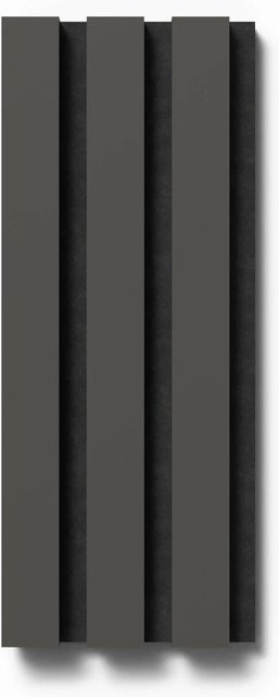 Denpanels Akustikpaneel Muster Linoleum Iron Filz in Schwarz mit Streifenoptik im skandinavischen Stil B: 29,5 cm, H: 15 cm - Bild 1