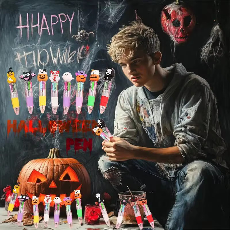 ZQNYCY Kugelschreiber mit Halloween-Motiv in Mehrfarbig für Kinder - Bild 3