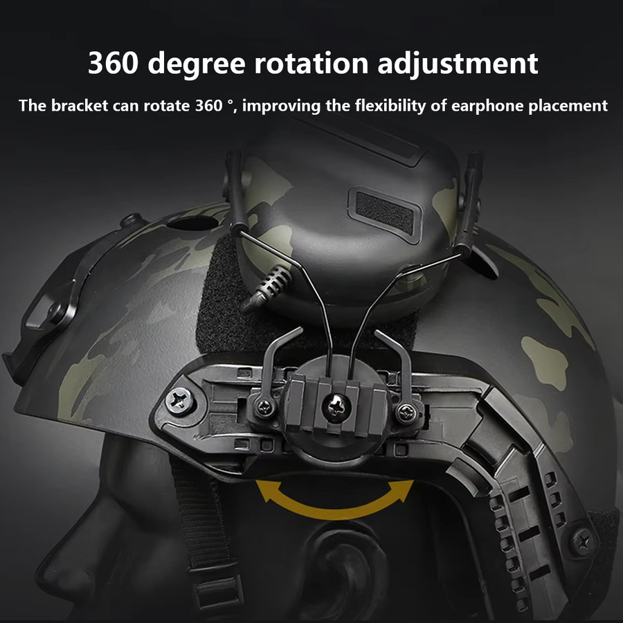 Baofeng Taktisches Helm-Headset mit Geräuschunterdrückung und PTT-Adapter für Gen5-Helme und Funkgeräte in Schwarz - Bild 3