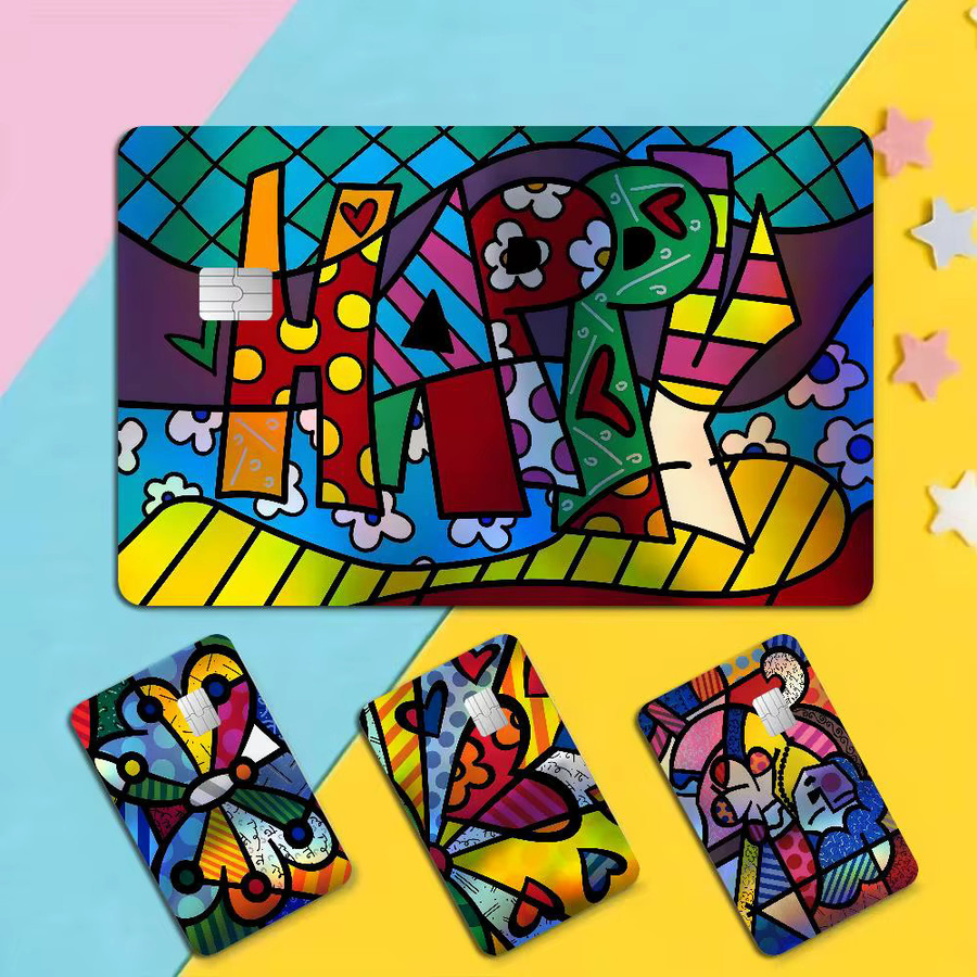 Britto Laser Glänzende Bankkarten-Aufkleber Wasserfest und Abnehmbar in Multicolour zur persönlichen Dekoration - Bild 3