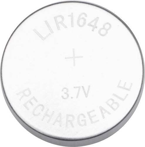 Akyga AKY1964 Knopfzellen-Akku LIR1648 Li-Ion 3.7V 80 mAh Silber - Bild 1