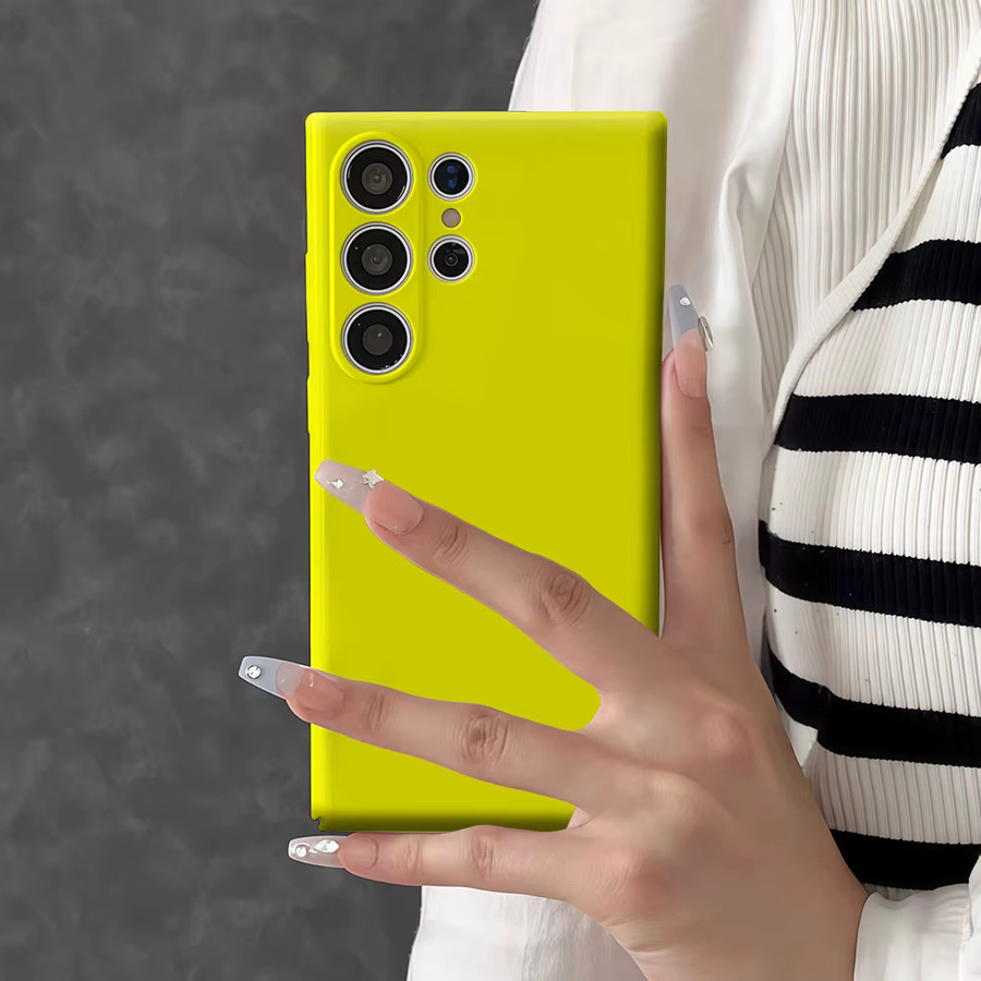 Aurbe Handyhülle für Samsung Galaxy S26 S25 S24 S23 Ultra Plus mit HD Doppelschicht-Folie in Gelb - Bild 4