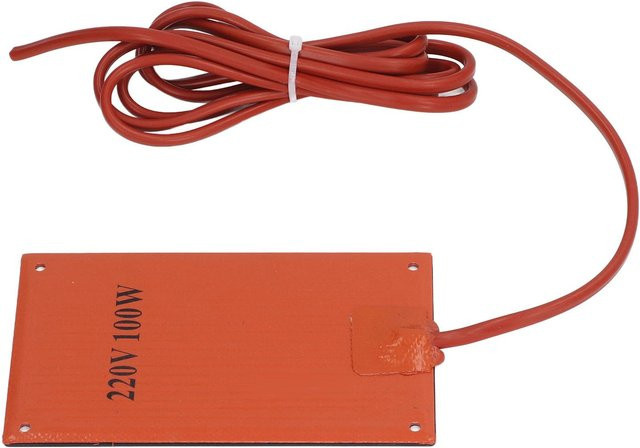 Silikonkautschuk Heizmatte für Elektroschränke, AC 220V, Farbe: Orange, B/T: 90 x 150 mm - Bild 1