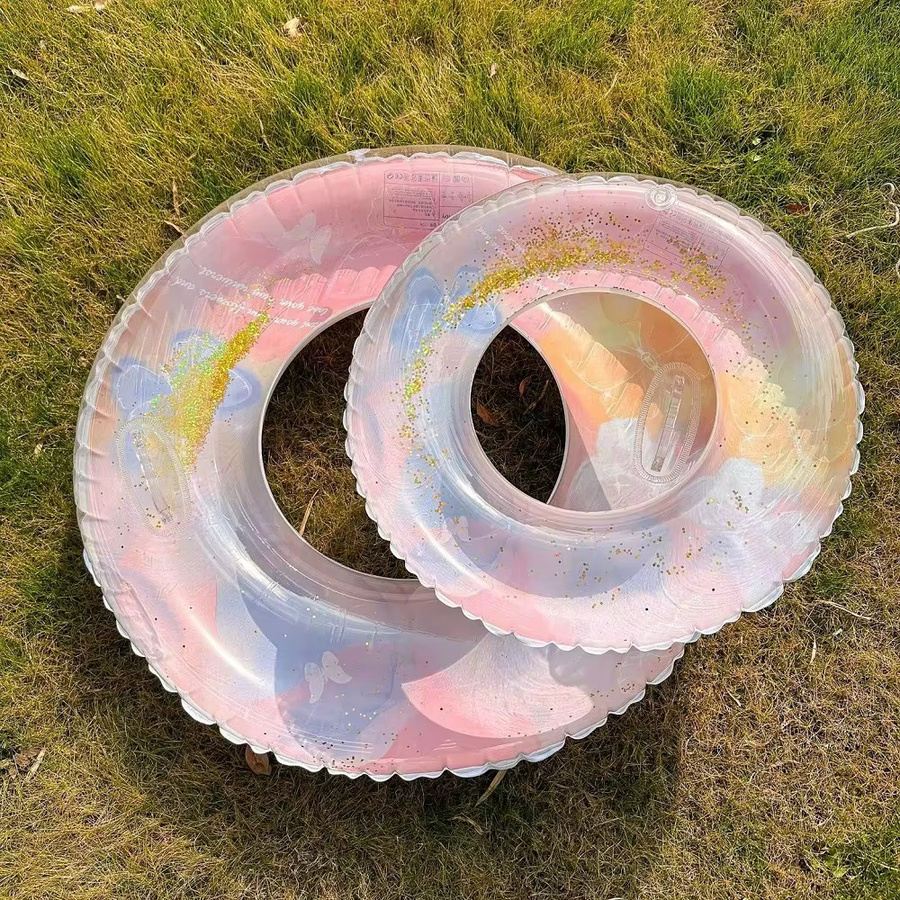Aufblasbarer Schwimmring von Rooxin in Blau für Erwachsene zum Schwimmen im Pool oder am Strand - Bild 4