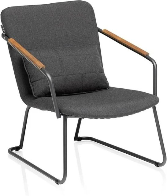 Kettler GENTLE Lounge Sessel Anthrazit mit Aluminiumgestell und UV-beständigen Polstern - Bild 1
