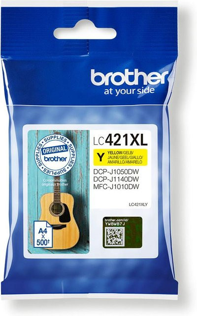 Brother Original Tintenpatrone LC-421XLY Gelb für Inkjet-Drucker DCP-J1140DW, DCP-J1050DW und MFC-J1010DW - Bild 3