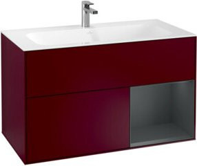 V&B Waschtischunterschrank Finion Reg rechteckig in Blue Matt Lacquer, B/T/H: 59,1 x 49,8 x 49,8 cm - Bild 1