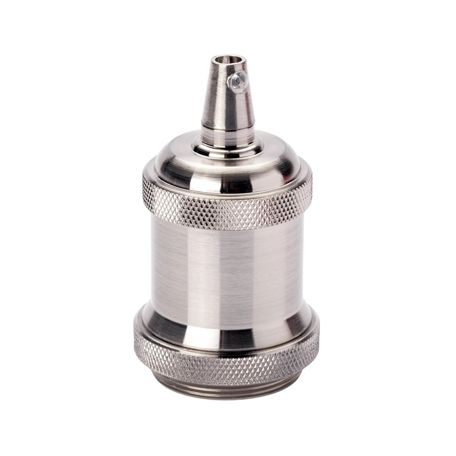 Orion Lightstyle Vintage Lampenfassung E27 aus Metall in Silber - Bild 2