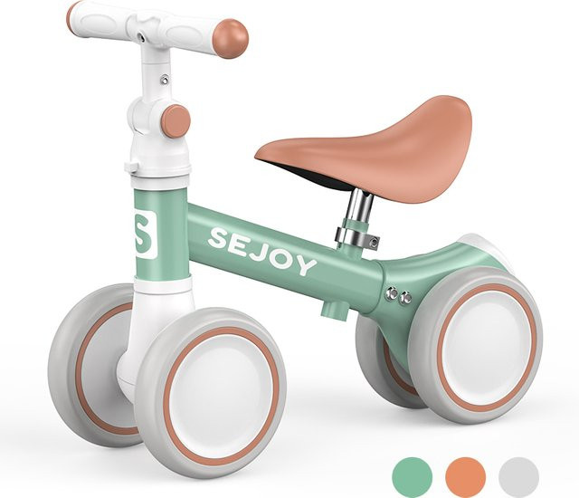 SEJOY Laufrad, 4-Rad-Baby-Laufrad, ab 1 Jahr, Blau, Bunt / Mehrfarbig - Bild 1