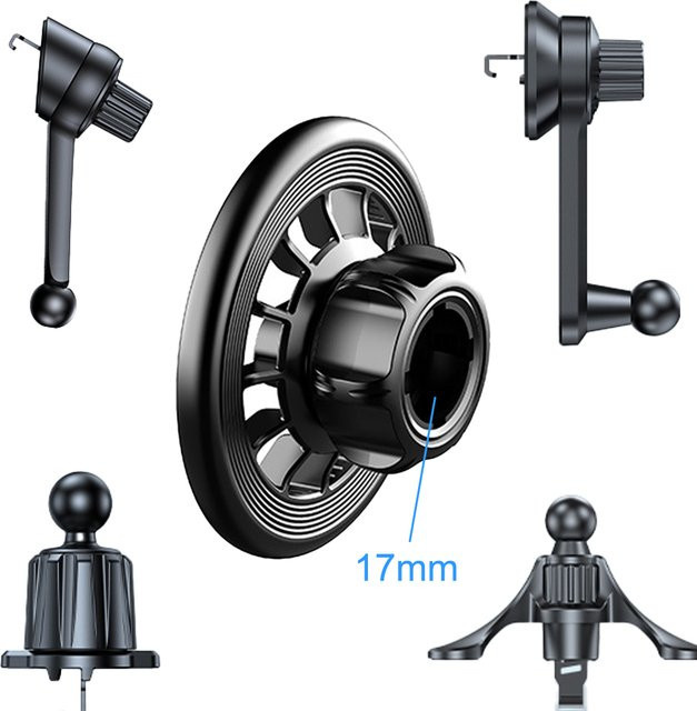 MCGILLON Magnetischer Autotelefonhalter für MagSafe in Schwarz, GPS-Magnethalterung für iPhone, Samsung, Huawei, Xiaomi und OPPO - Bild 1