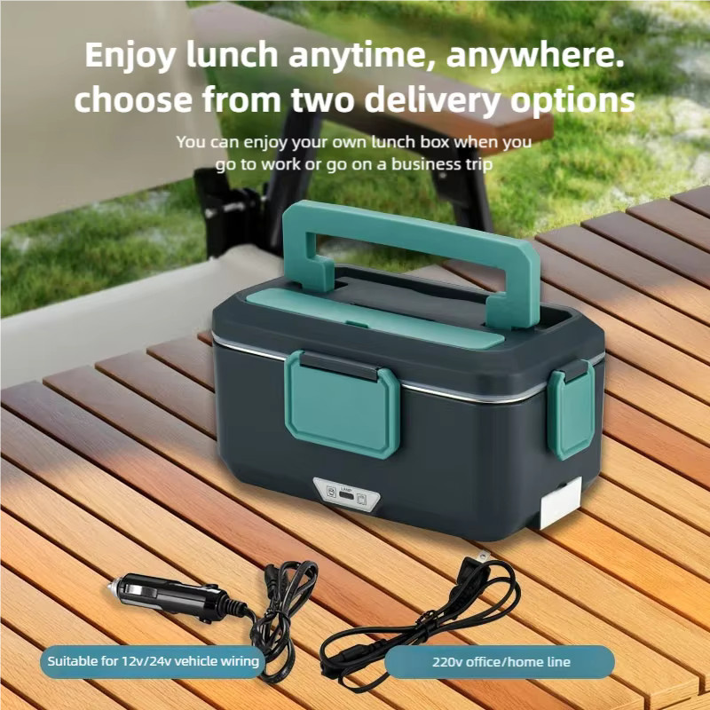 TINSOL 2-in-1 Elektrische Lunchbox 90W mit 3,5l Volumen, Tragbarer Speisenwärmer für Auto und Zuhause, Auslaufsicherer Lunch-Erhitzer - Bild 2