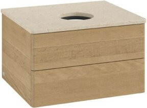 V&B Waschtischunterschrank Antao ohne Frontstruktur in Honey Oak, B/T/H: 60 x 36 x 50 cm - Bild 1