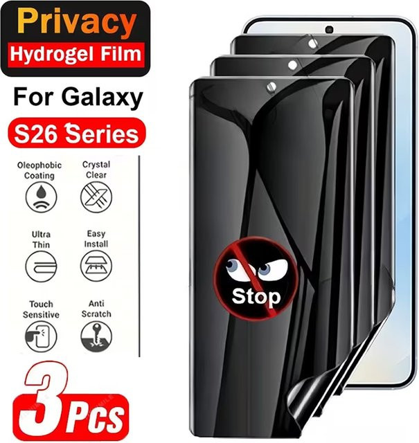 Sichtschutz-Hydrogel-Folie für Samsung Galaxy S26 Ultra S26 Plus S25 Ultra S25 S23 S22 A56 A55 A36 A35 Displayschutz - Bild 1