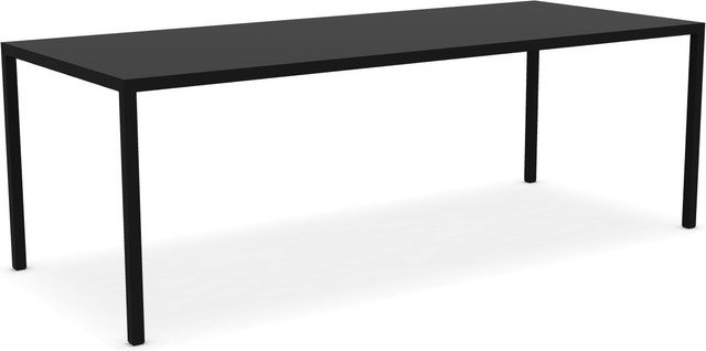 MDF Italia Tense Tisch in Schwarz mit Steinmineralien und mattem Finish - Bild 1