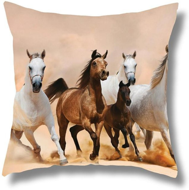 JMG Clothing Kissenbezug mit Pferdemotiv in Multicolour, B/H: 45 x 45 cm - Bild 1