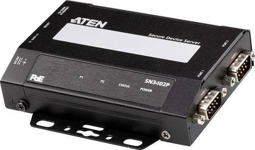 ATEN 2-Port RS-232/422/485 Secure Device Server in Schwarz mit Ethernet/LAN-Anschluss - Bild 1