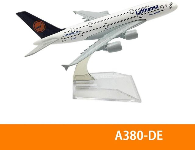 Linyi toy car A380 Fluggesellschaften, Spielfahrzeug, Druckgusslegierung, 1:500, ab 14 Jahren - Bild 1