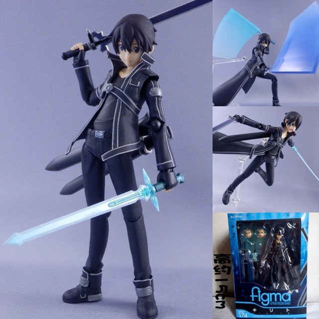 Bandai SAO Sword Art Online Kirito Kazuto Asuna Figma, Actionfigur, Kunststoff - Bild 1