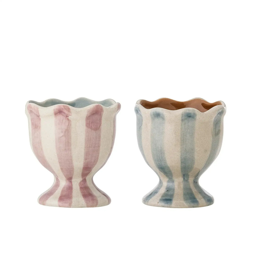 Bloomingville Eierbecher Willa aus Keramik in Rosa, 2er-Set - Bild 1