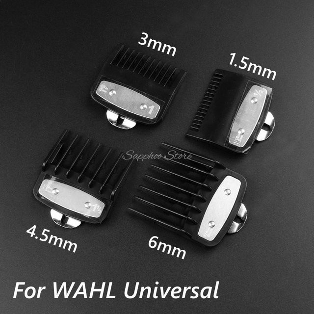 Wahl Universal Haar Clipper Aufsatz-Set, Schwarz Transparent Rot, 1,5mm-6mm - Bild 1