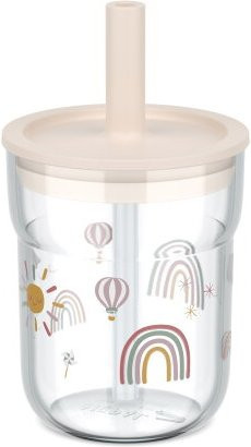 Mepal Mio Kinder-Trinkglas mit Trinkhalm, Multicolor, 250 ml - Bild 1