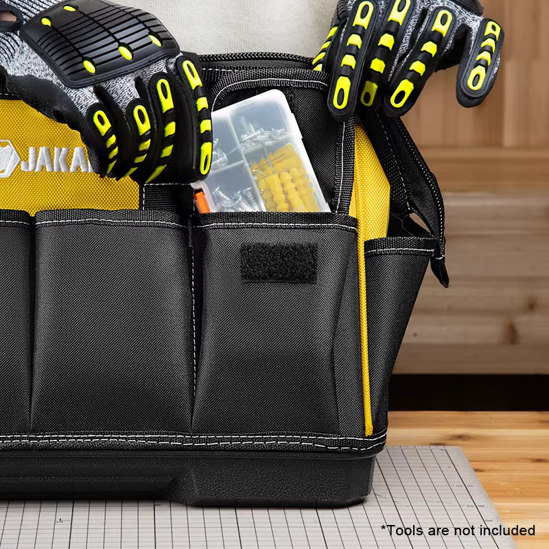 JAKAH Multifunktionale Werkzeugtasche JK-168 aus wasserdichtem 1680D Oxford-Stoff in Schwarz - Bild 4