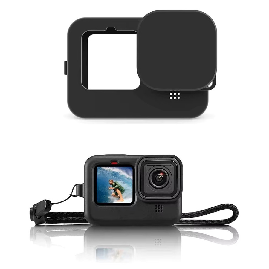 GoPro Action Camera Zubehör-Set für Hero 13 12 11 10 9 mit wasserdichtem Gehäuse, Silikonhülle, Displayschutzfolien, Batterieseitenabdeckung und Filtern - Bild 3