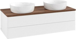V&B Waschtischunterschrank Antao mit Frontstruktur in Weiß, B/T/H: 120 x 50 x 50 cm - Bild 1