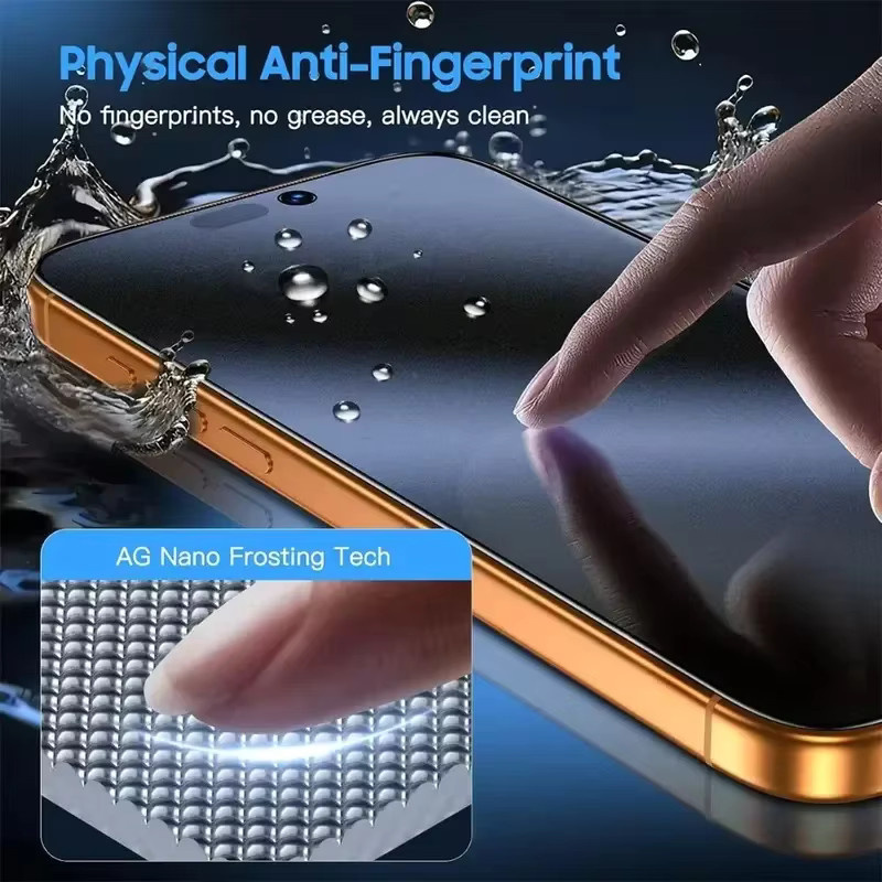 Arvin Matte Sichtschutz-Displayschutzfolie für iPhone 16, 15, 14, 13, 12, 11 Pro Max Plus XR XS, Transparent, Oleophobisch und Staubfrei - Bild 4