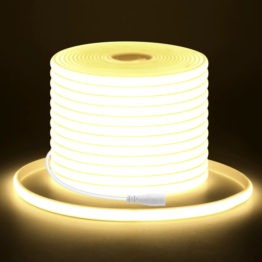 HAGAHA COB LED Streifen IP67 wasserdicht flexibel mit 320 LEDs/m für 12V 24V DC Anschluss in Weiß - Bild 5