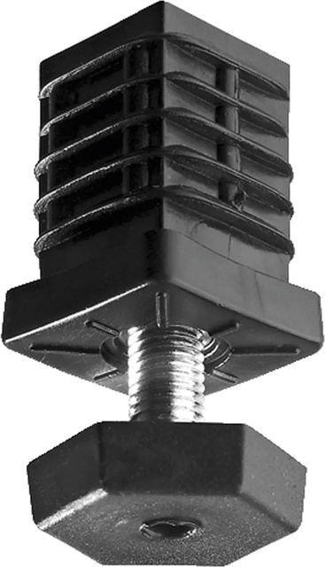 Hettich Tischbein-Abschlussstopfen in Schwarz B/T/H: 25 x 25 x 40 mm - Bild 1