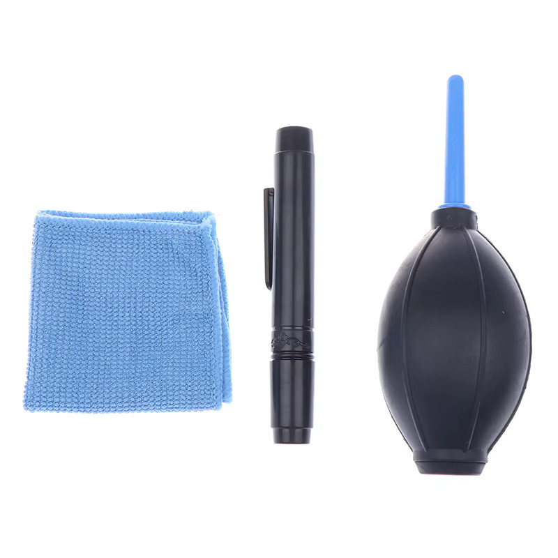 Kamera Reinigungsset mit Pinsel, Reinigungsstift, Mikrofasertüchern und Luftgebläse in Multicolor für Canon und Sony - Bild 2