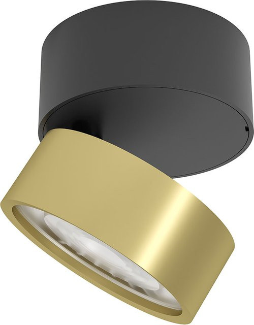 LUX-IT Swing 95 Round LED-Deckenstrahler 1-flammig in Schwarz und Gold mit warmweißem Licht (2700K) - Bild 1
