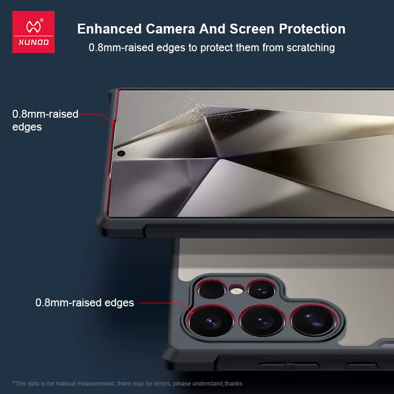 XUNDD Magnetische Hülle für Samsung Galaxy S24, S25 Ultra, S26 Ultra und S26 Plus, Transparent mit 360 Grad drehbarem Ständer und Airbag Anti-Sturz Schutz - Bild 2