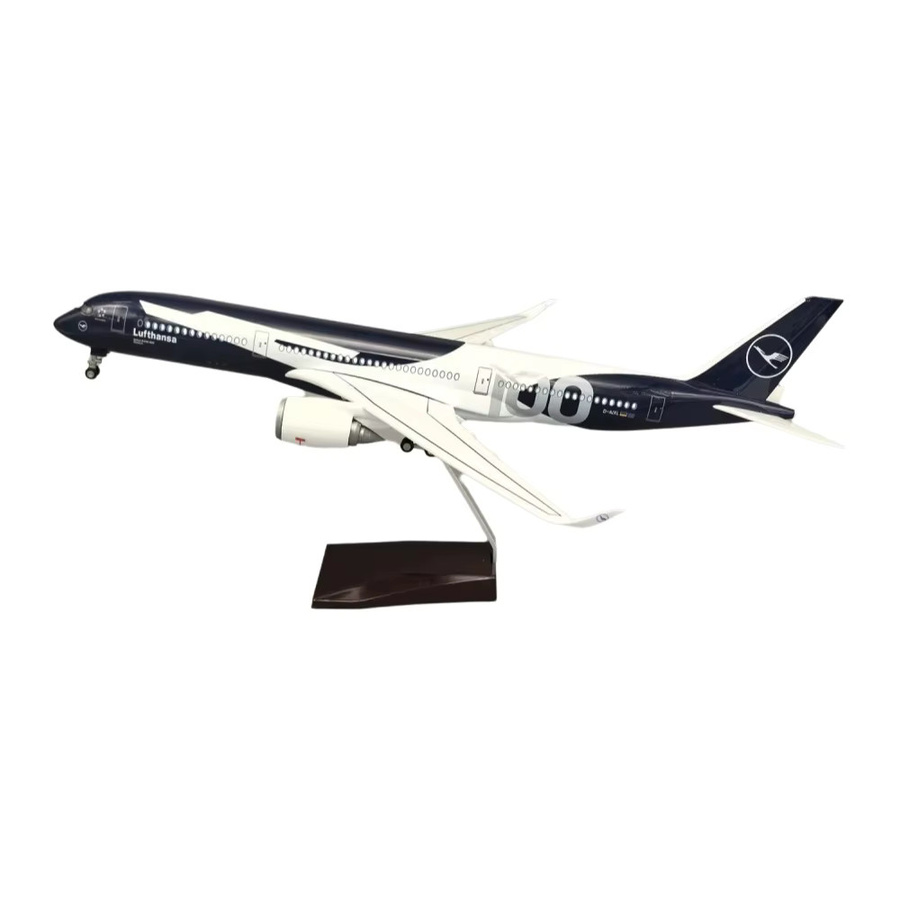 ZOCO Lufthansa 100 Jahre Jubiläums-Sammlermodell A350 380 B747 787, Druckguss-Flugzeugmodell, Harz, 43-47cm - Bild 2