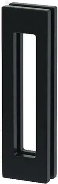 Hansaglas Glasschiebetür Architekt mit Flachgriff in Schwarz matt und Edelstahl - Bild 1