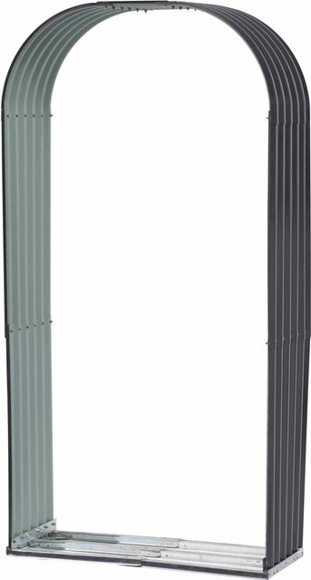 Floraworld Kaminholzunterstand Rundbogen aus Stahl in Anthrazit Grau, B/T/H: 103 x 43 x 200 cm - Bild 1
